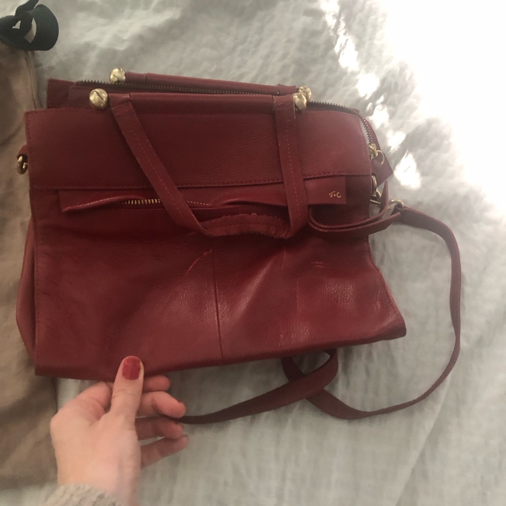 Red foley and Corinna purse